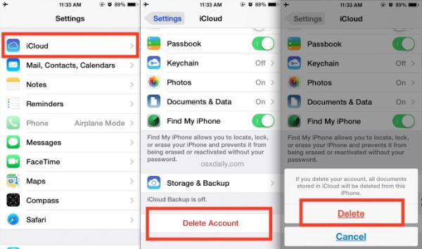 Cách xóa tài khoản icloud dùng chung của 2 tài khoản